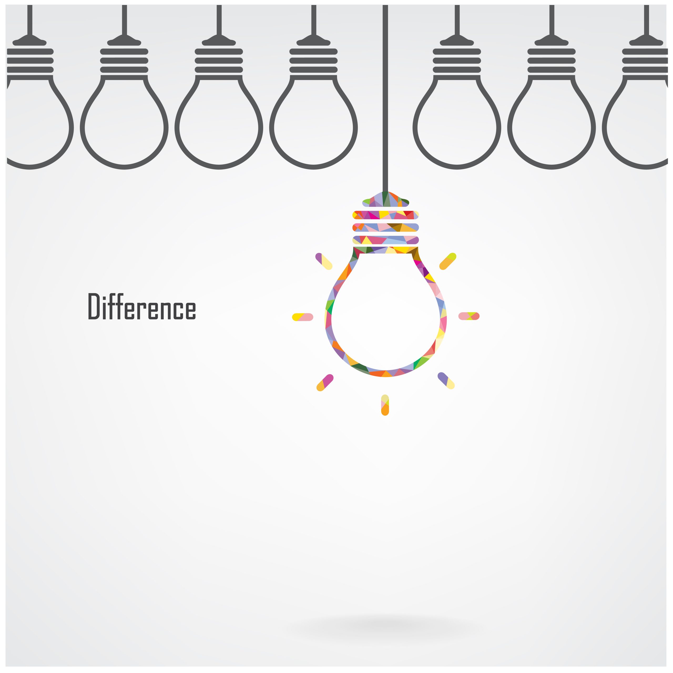 Creative light bulb Idea concept background design for poster flyer cover brochure ,business idea ,abstract background.vector illustration contains gradient mesh dei diversity thinking
