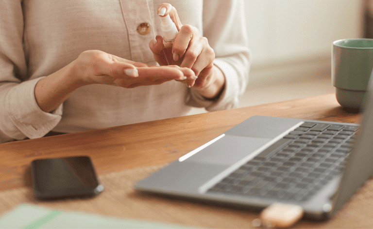 sanitising health safety in the workplace wellness wellbeing healthy environment safe