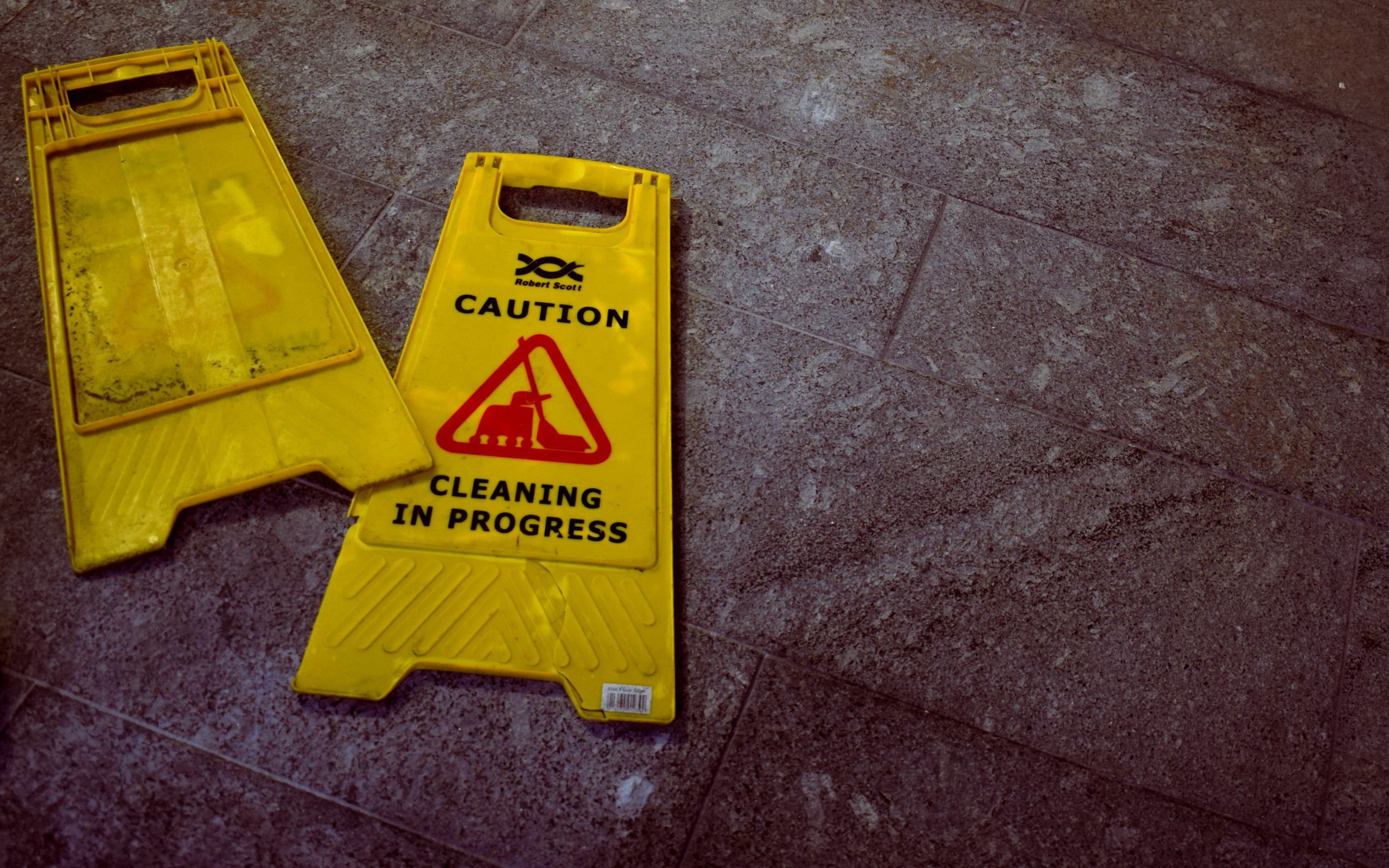 cleaning warning yellow caution safety cleaning sign in the workplace safety