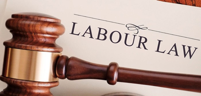 labour law gavel to make a judgement between disputes with employees and employer
