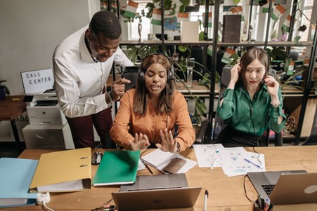 Male employee harassing a female employee in the workplace where the female feels uncomfortable and is making the work environment volatile