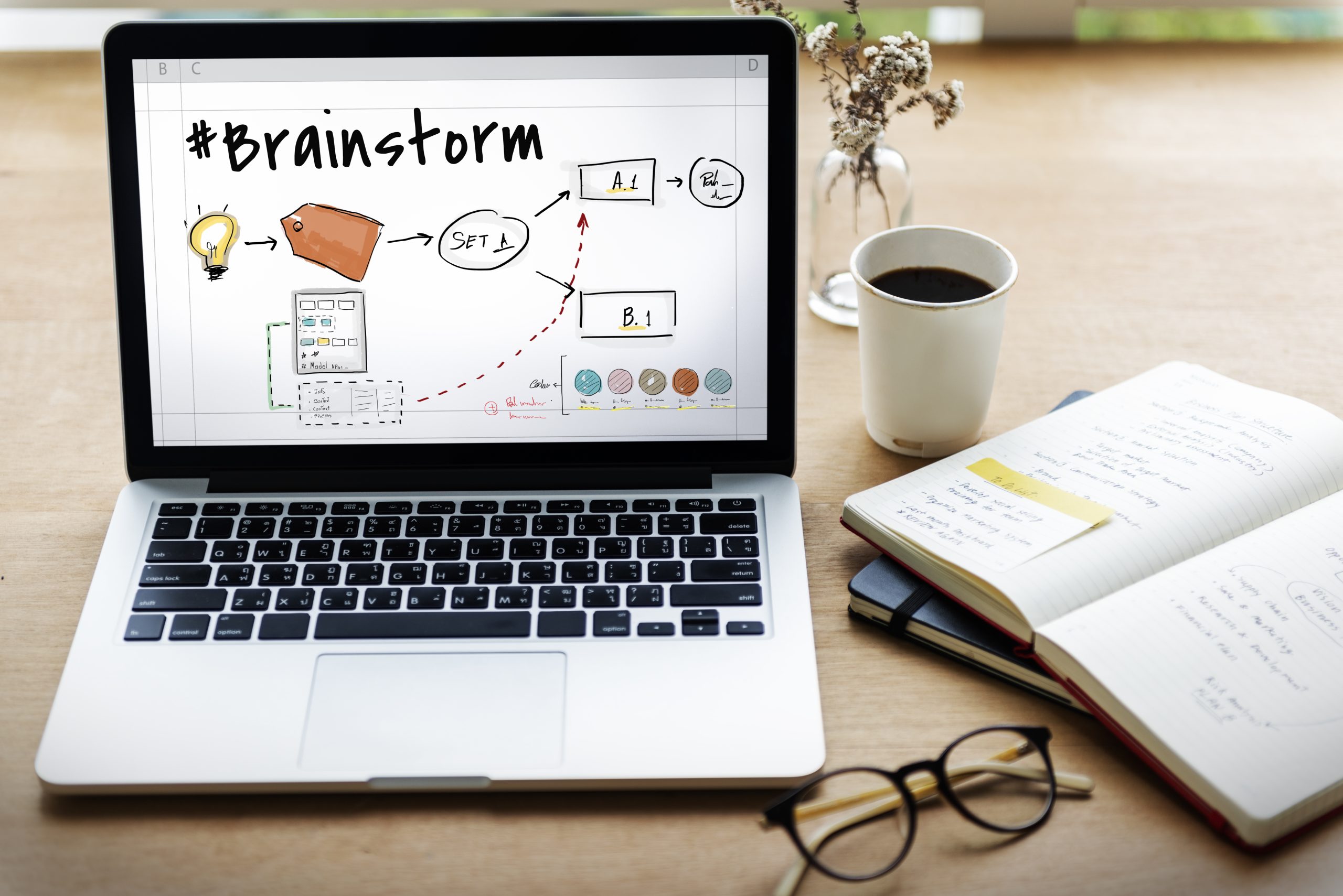 Business branding label chart graphic plan brainstorm ideas