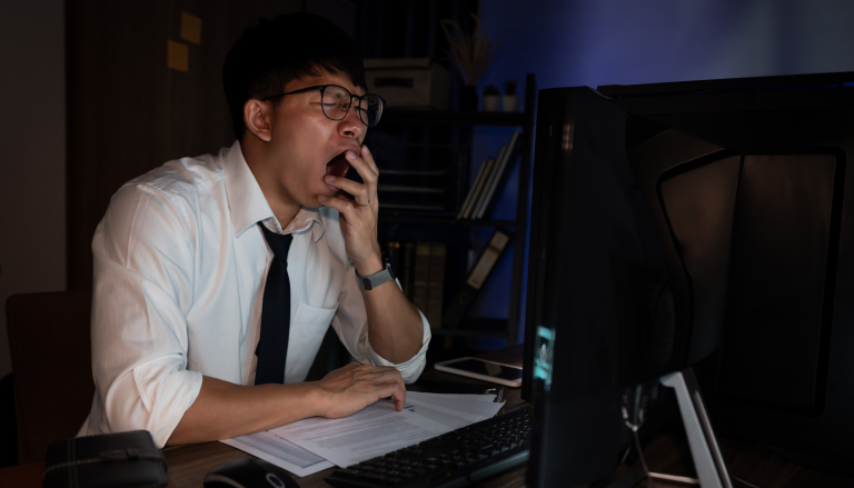 working late wellness performance burnout tired stress