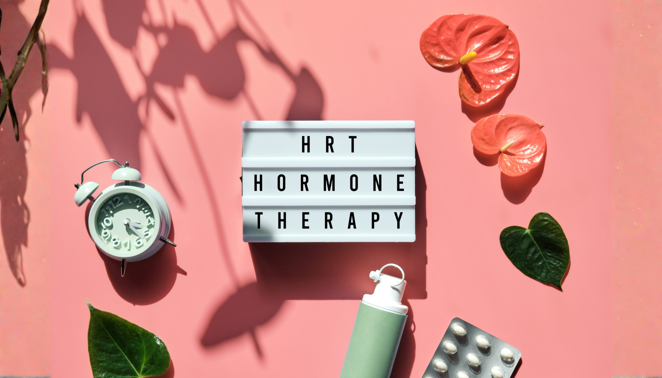 HRT hormone therapy sign for employees going through menapause and other health related matters for women in the workplace with an emphasis on their health and wellness
