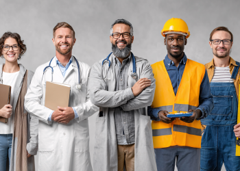 a mix of professionals in the future of work of what employees and employers skills will require or become redundant showing employer of record