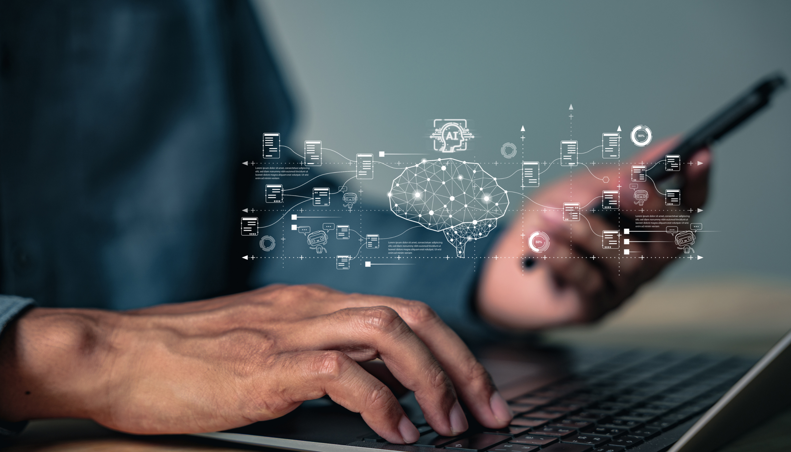 artificial intelligence - ai - while still making use of the human advantage in the workplace to help automate processes