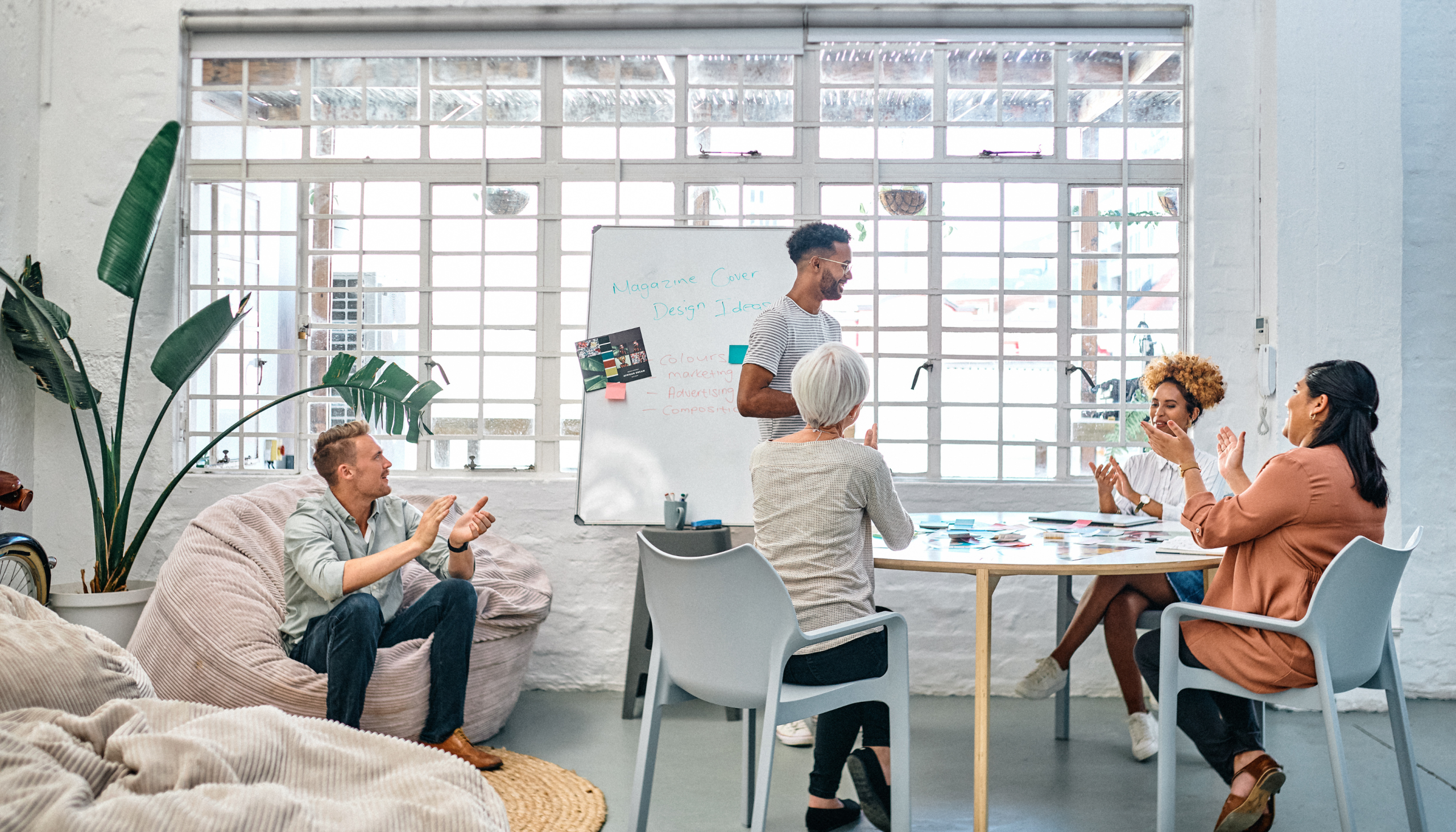 company culture where employees are engaging with each other