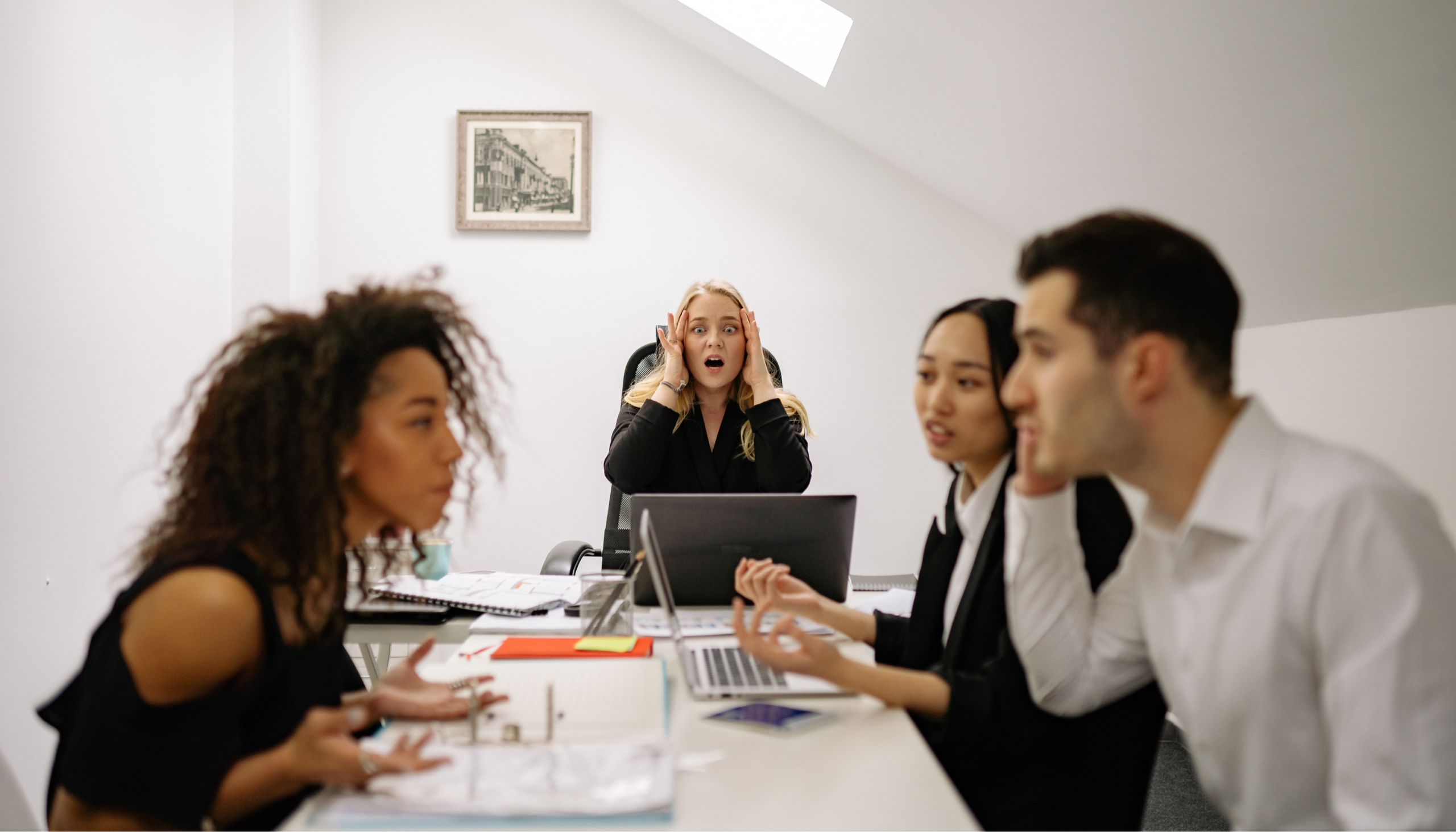 conflict resolution at the board while fighting with colleagues with bad communication