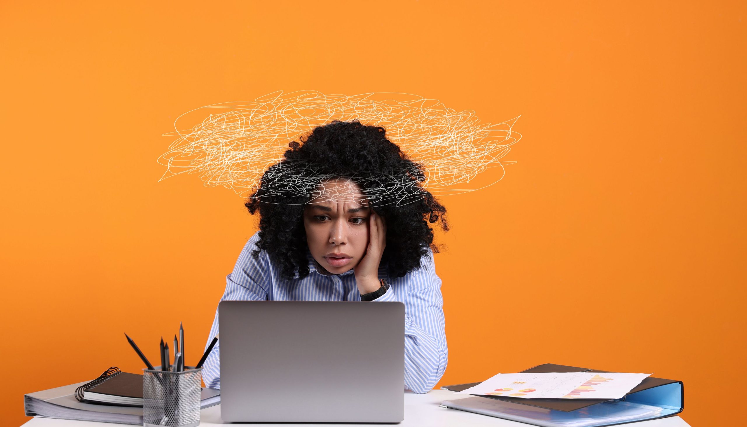 mindfulness where an employee is not in a good wellbeing space where their mental health is at risk and their thoughts are confused making communication challening