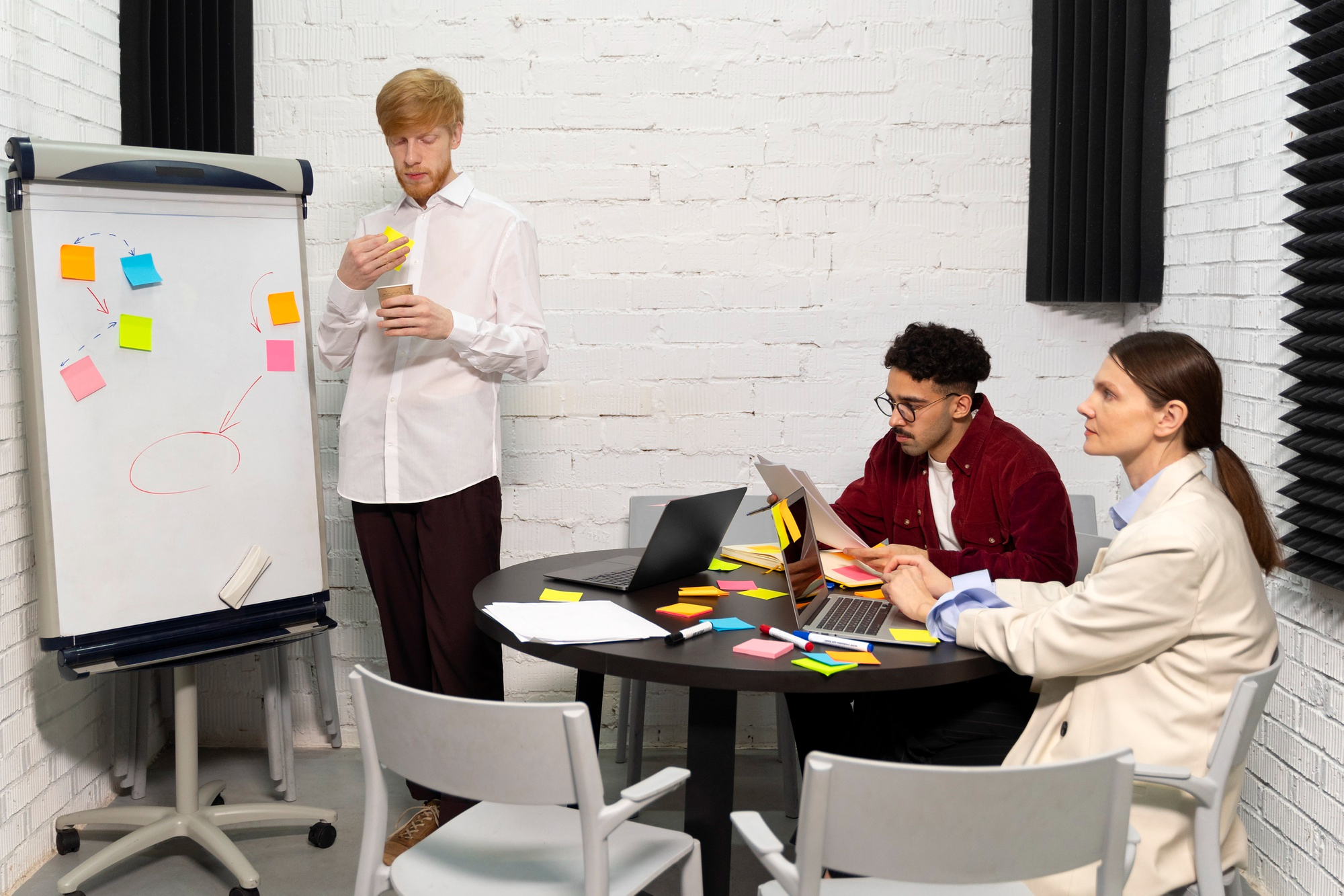 skills and learning with a team in a meeting to encourage team growth