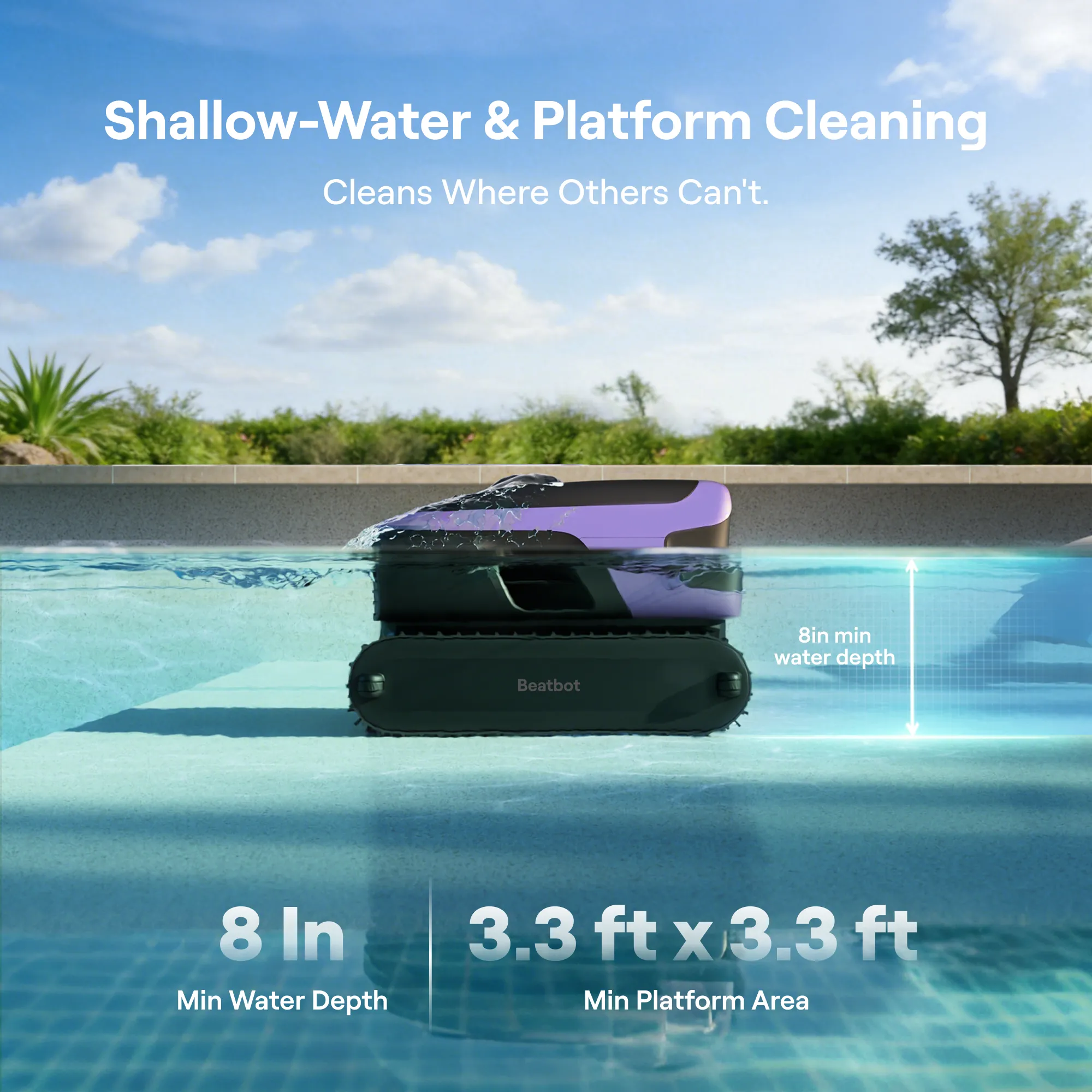 shallow water and platform cleaning