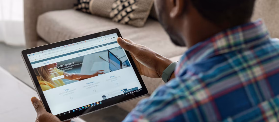 Linkedin jobs being assessed by an employee with their resume for any hiring prospects