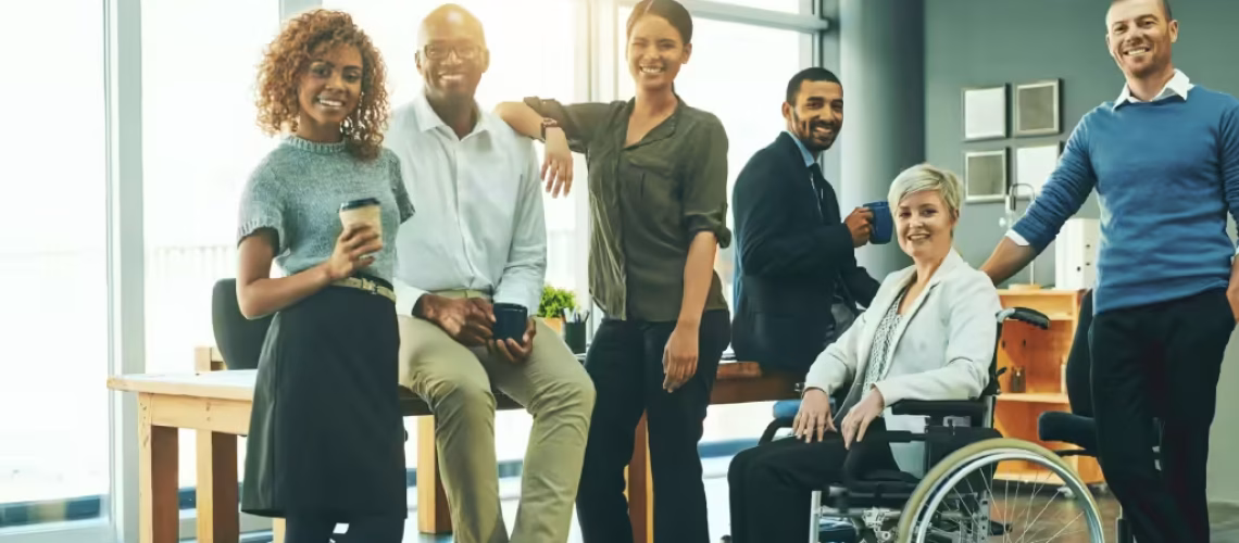 HR Professionals in the workplace disability inclusion diversity accepting everyone in the workplace happy employees environment