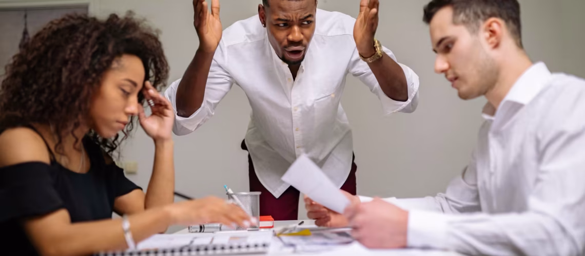 angry leader boss employer harassment retaliation fight