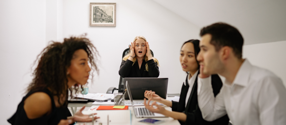 conflict resolution at the board while fighting with colleagues with bad communication
