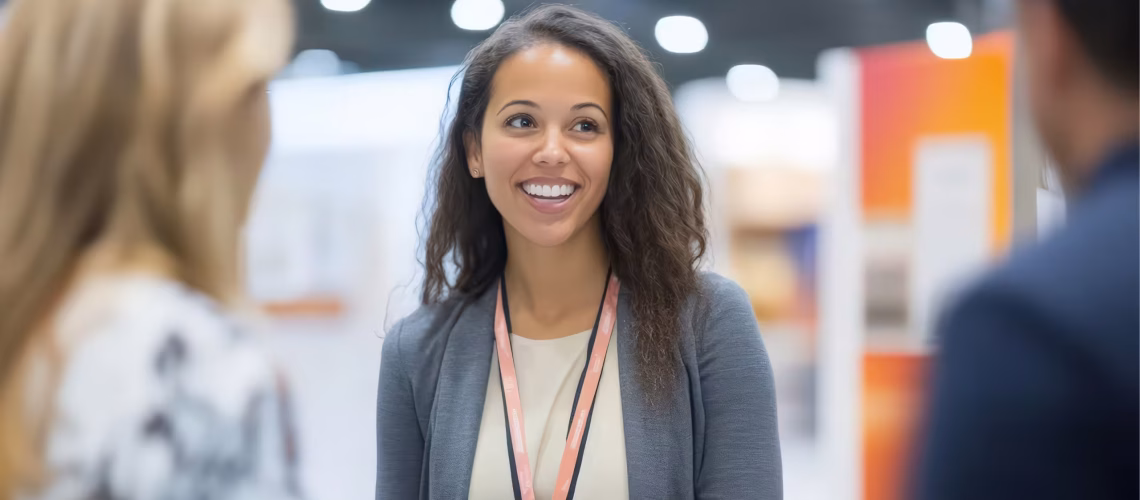 an employee engaging with work colleagues demonstrating employee engagement across different departments and how valuable human connection and communication is essential