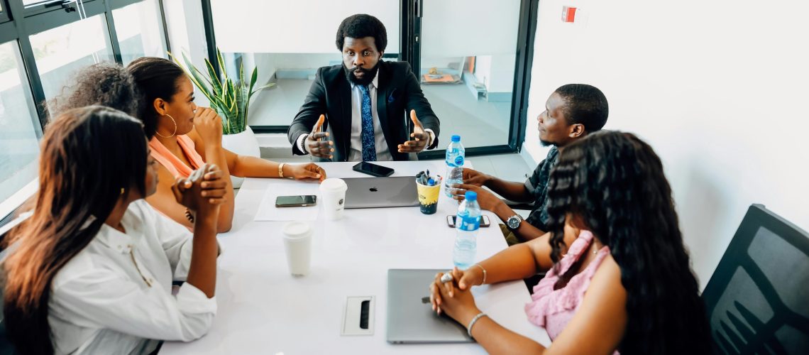 employees management during a meeting team employee engagement HR