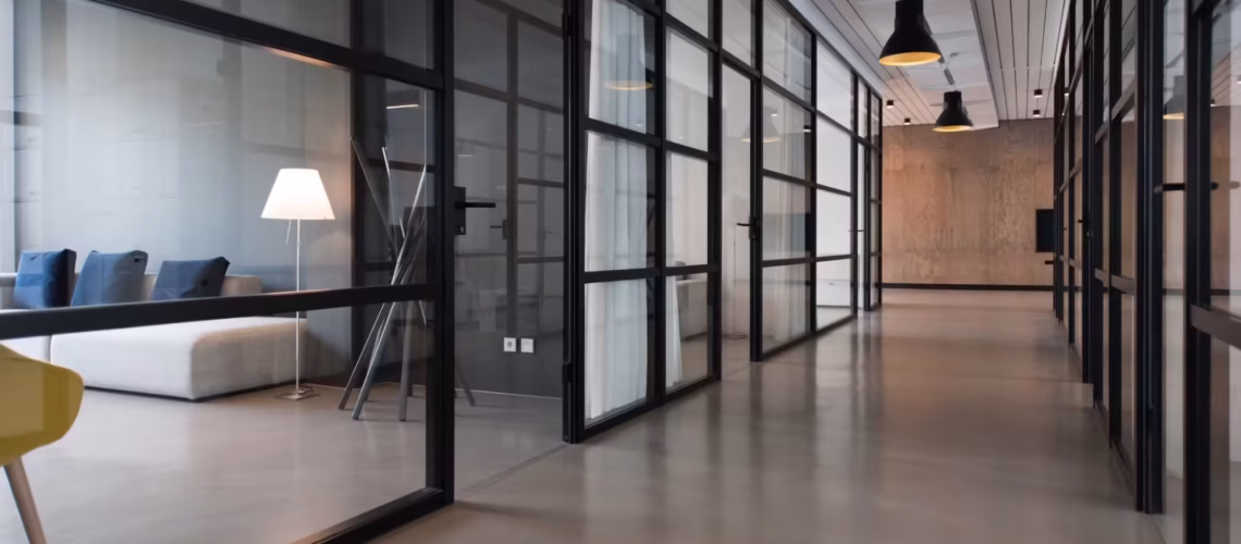 empty office workplace work environment