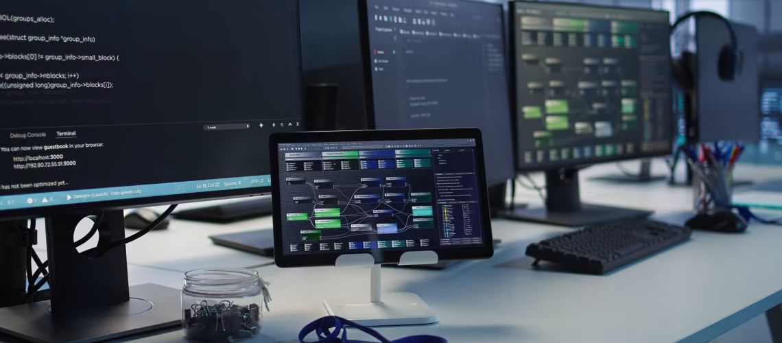 Equipment in data center workplace used for monitoring performance automation hr tech technology software AI tools