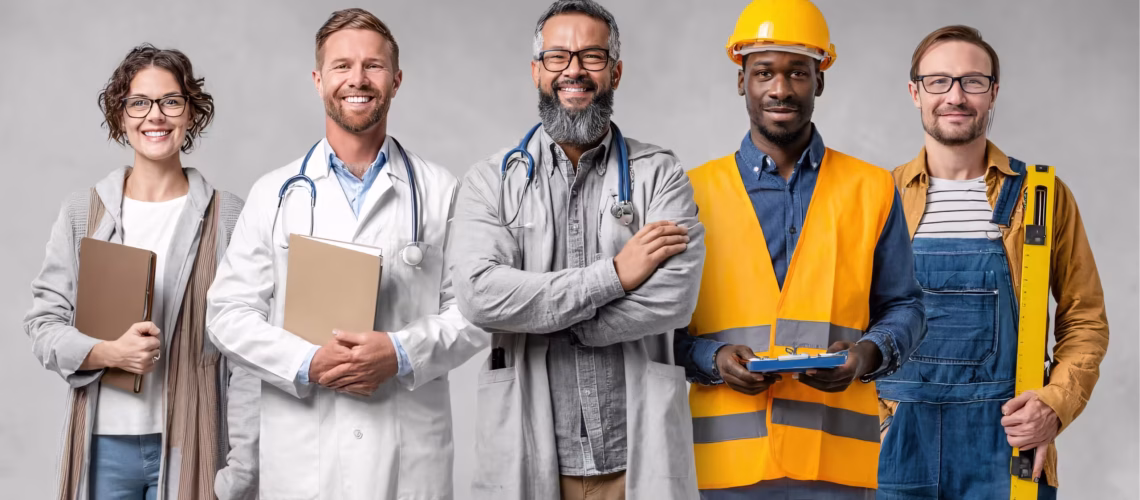 a mix of professionals in the future of work of what employees and employers skills will require or become redundant showing employer of record