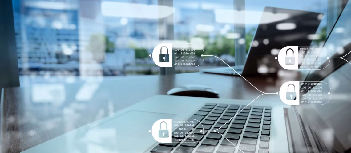 data security technology connectivity laptop workplace intranet Digital Transformation hr tech tools